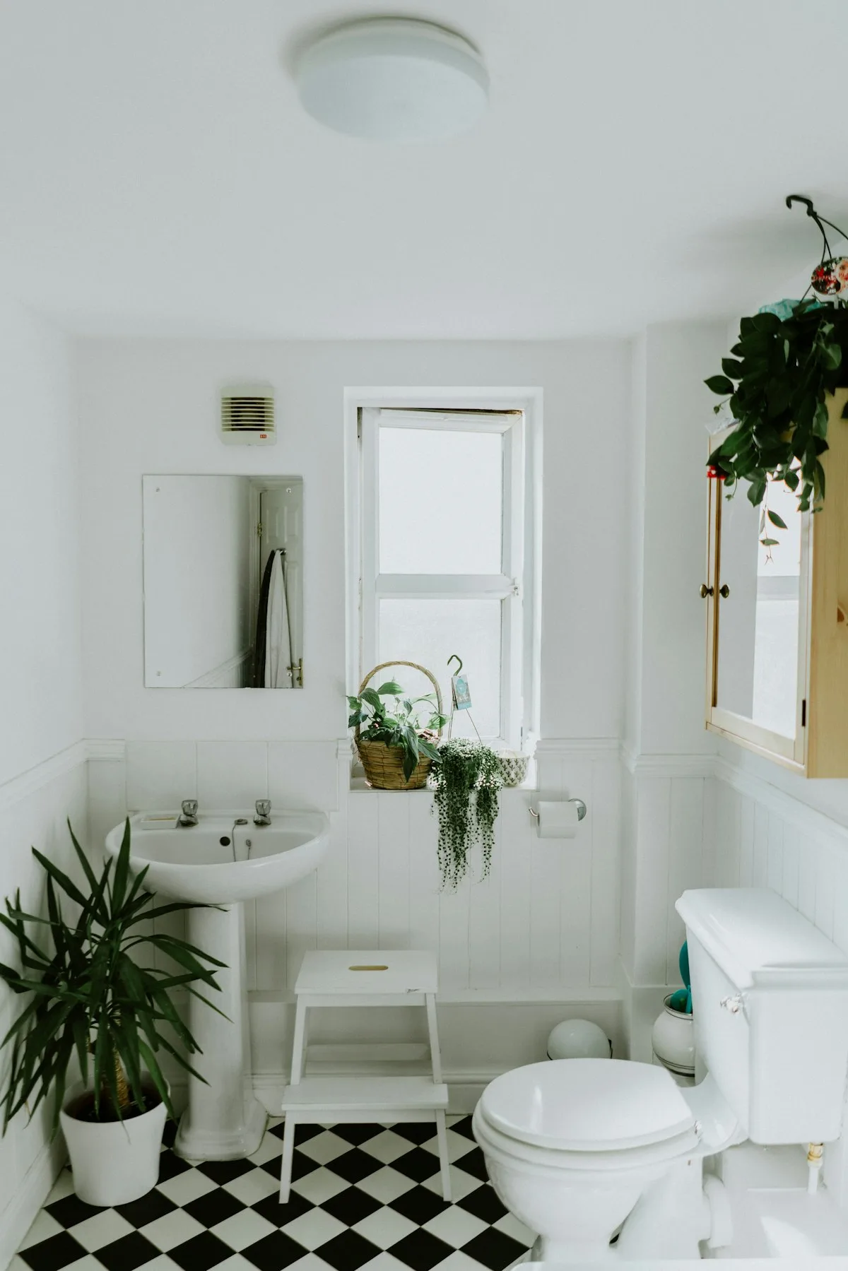 Clean white bathroom