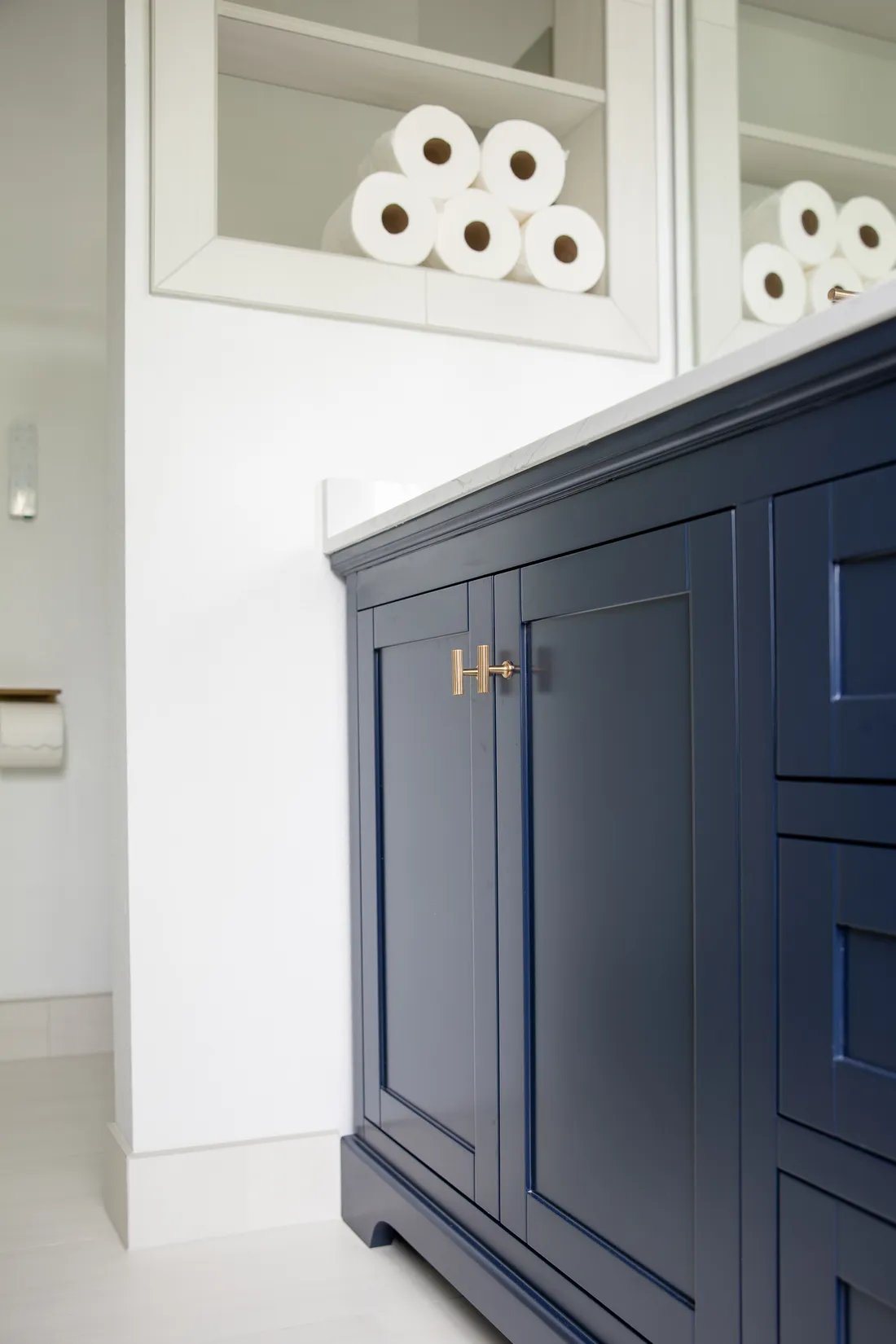 Tile shower and vanity bathroom renovation by Serden Group Portland OR