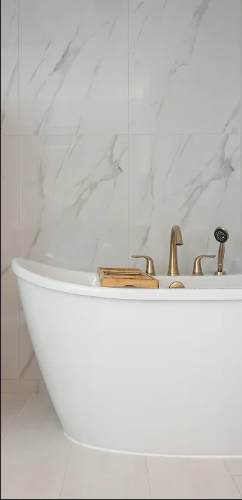 Subway tile shower walls