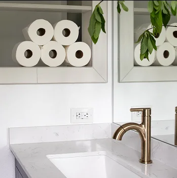 Bathroom vanity styling detail