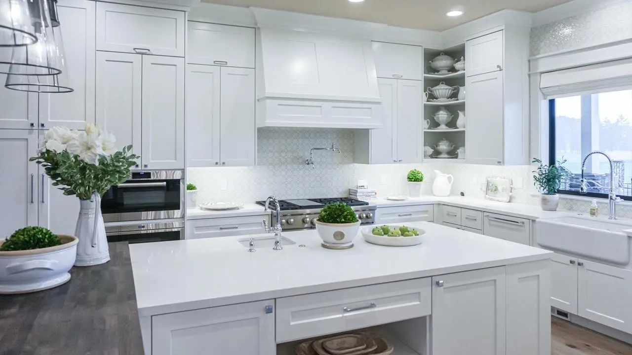 Elegant crisp transitional kitchen remodel completed by Serden Group in Camas, WA