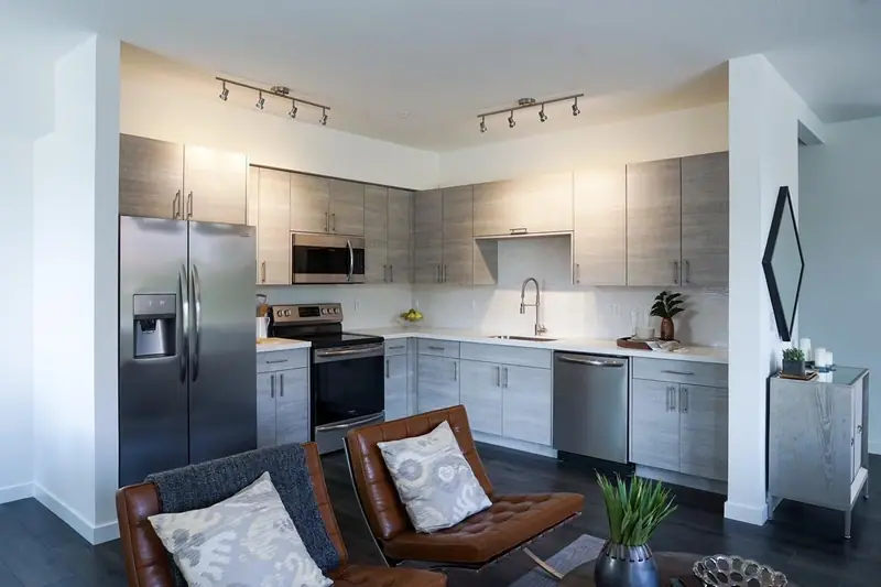 Sleek Gray Modern Kitchen Remodel in Southwest Washington & Portland Metro — modern kitchen, photo 1 of 1