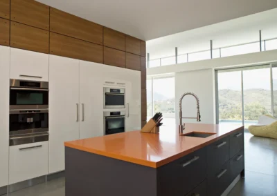 Modern kitchen design by James Harrison Architects.